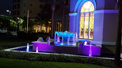 Fountain with LED Lighting